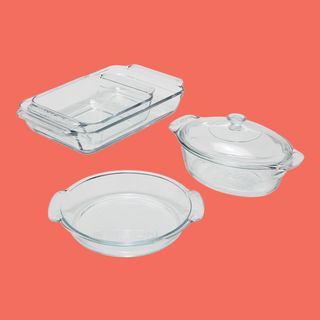 Modrn premium Limpar vidro Bakeware, 5 Piece Set