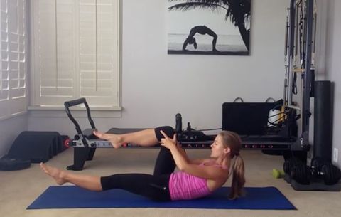Jessica Valant vídeo de treino de pilates